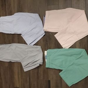 Lot of 4 Seersucker pants. Ranging in sizes. 30x32 (1), 30x29(2), 32x30(1)